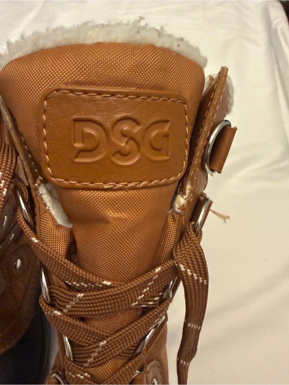 DSG 3M Thinsulate Brown and Black Kids Lace-Up Insulated Snow Boots